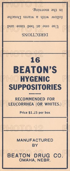 16 Beaton's Hygenic Suppositories 1920