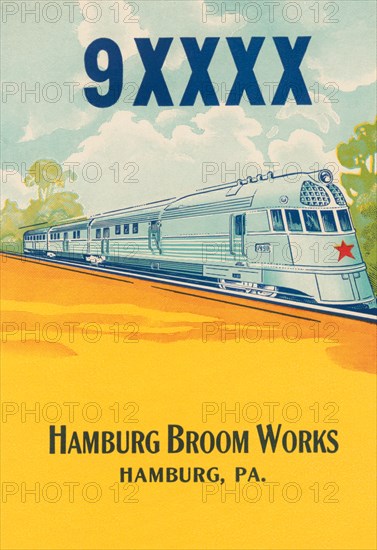 9XXXX Bullet Train Broom Label
