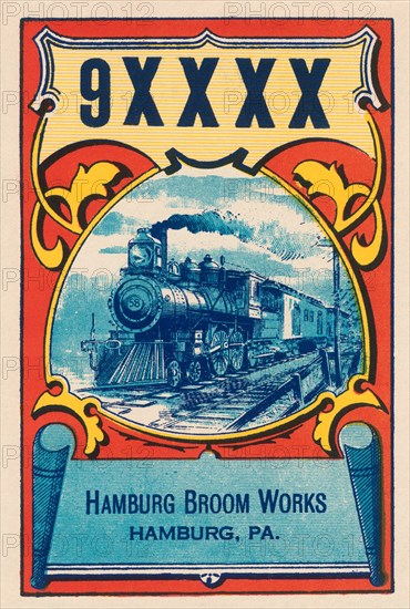 9XXXX Steam Train Broom Label