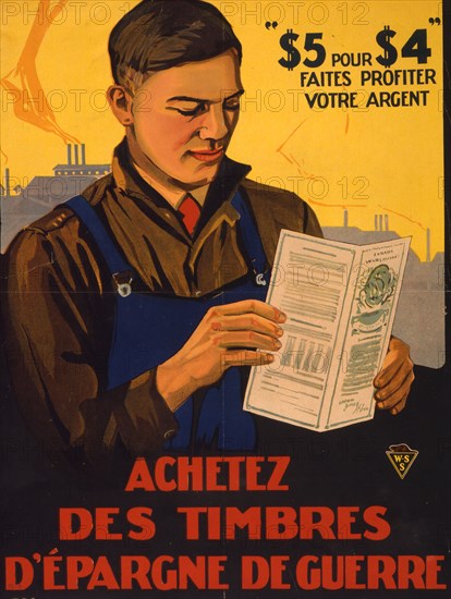 Achetez des timbres d'épargne de guerre  1915