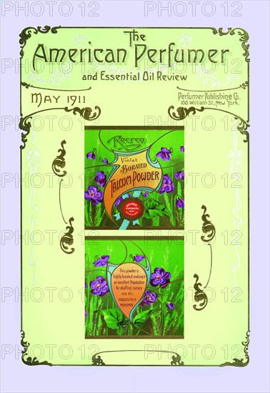 American Pefumer and Essential Oil Review: Recreo Violet Talcum Powder 1910