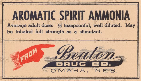 Aromatic Spirit Ammonia 1920