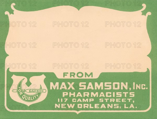 Blank Pharmacy Label