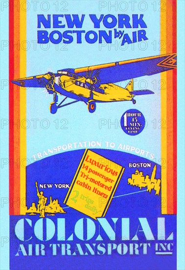 Colonial Air Transport - New York to Boston by Air