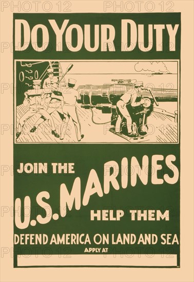 Do your Duty.  Join the U.S. Marines 1914