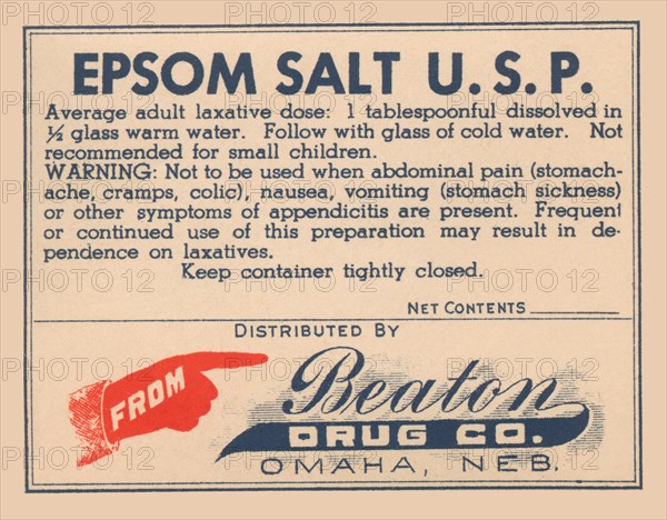 Epsom Salt, U.S.P. 1920