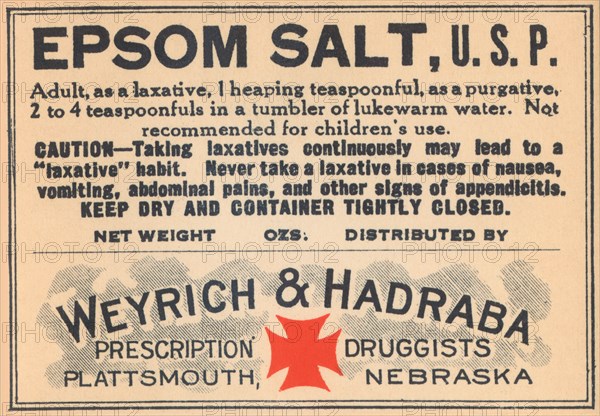 Epsom Salt, U.S.P. 1920