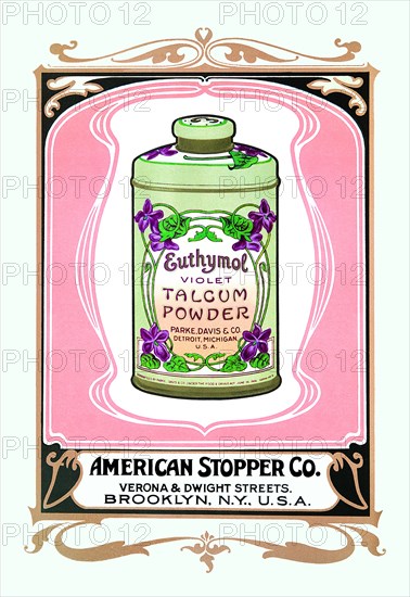 Euthymol Violet Talcum Powder 1900