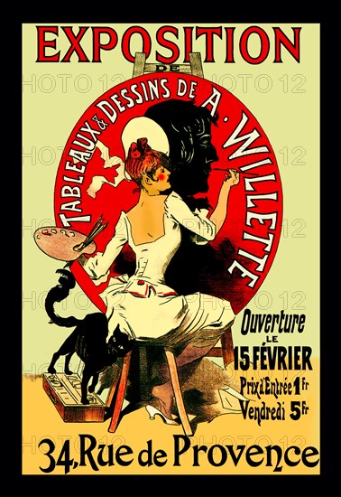 Exposition: Tableaux et Dessins de A. Willette 1888