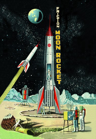 Friction Moon Rocket 1950