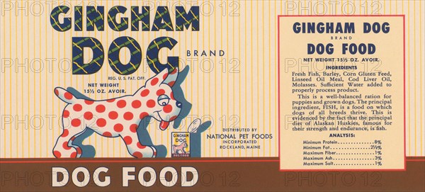 Gingham Dog - Dog Food 1930