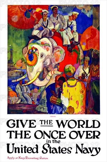 Give the world the once over in the United States Navy 1919