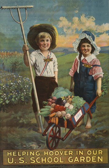 Helping Hoover in our U.S. school garden 1919