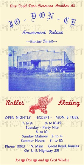 Jo-Don-Ce Amusement Palace Roller Skating 1950