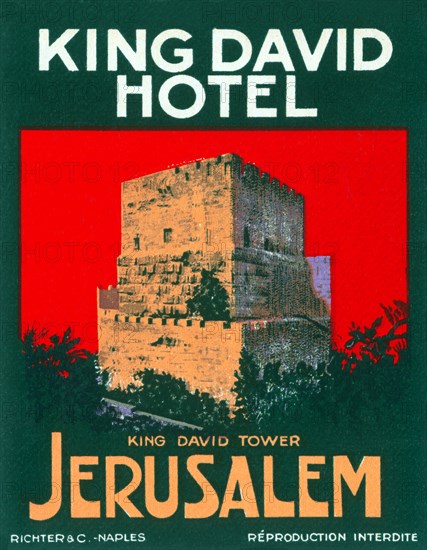 King David Hotel Luggage Label