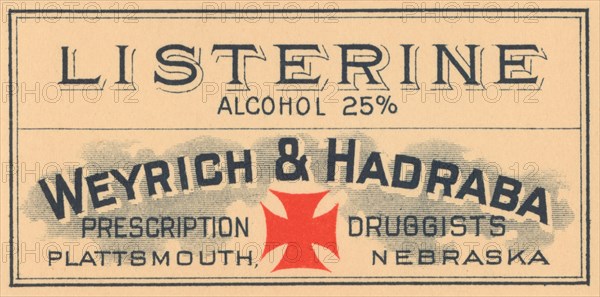 Listerine Alcohol 25% 1920