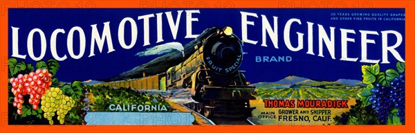 Locomotive Engineer Brand California Grapes