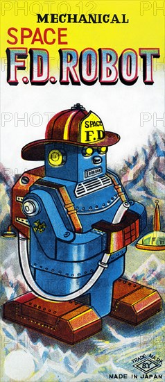 Mechanical Space Fire Department Robot 1950