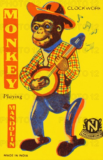 Monkey Playing Mandolin 1950