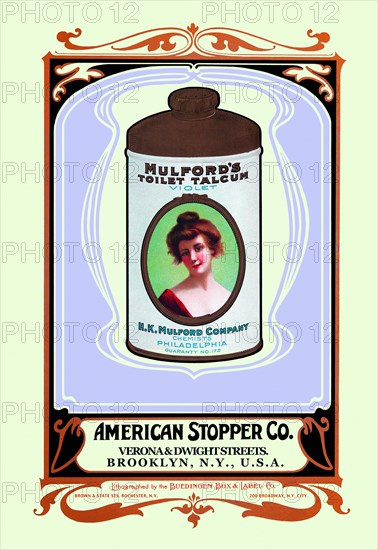 Mulford's Toilet Talcum 1900