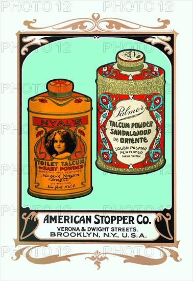 Nyal's Talcum Baby Powder and Palmer Talcum Powder Sandalwood de Oriente 1900