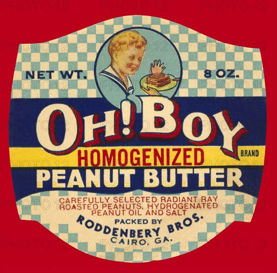 Oh! Boy Homogenized Peanut Butter 1934
