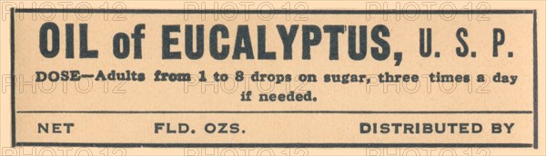 Oil of Eucalyptus 1920