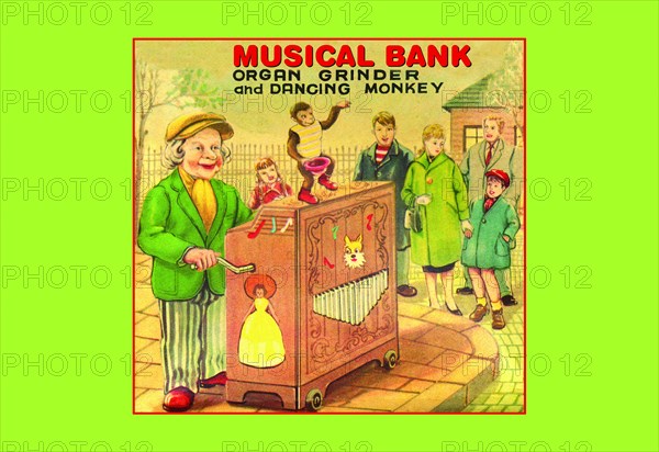 Organ Grinder Musical Bank 1950