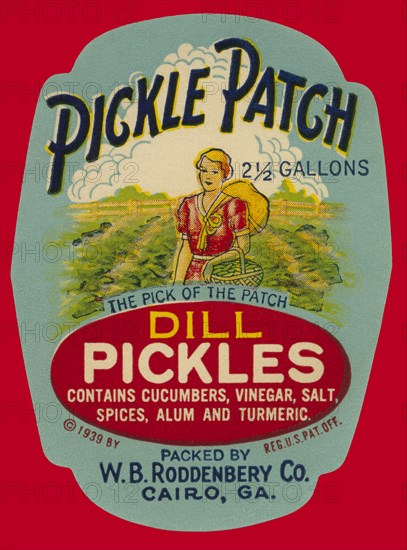 Pickle Patch Dill Pickles 1939