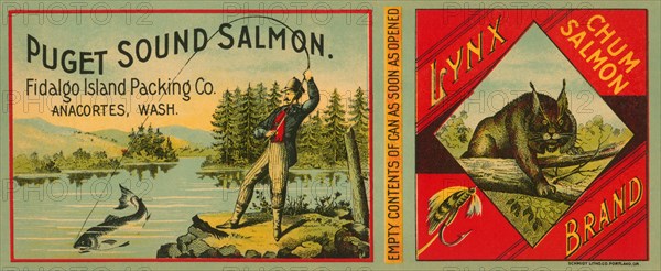 Puget Sound Salmon Can Label 1890