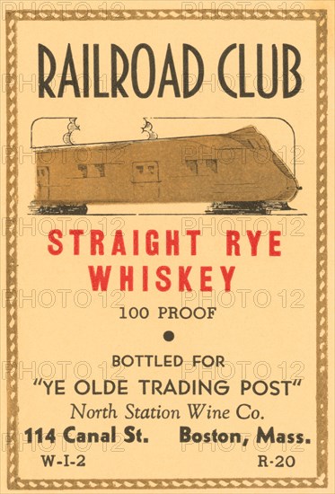 Railroad Club Straight Rye Whiskey