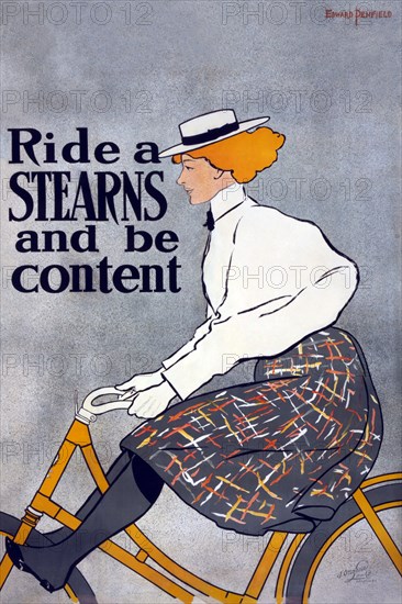 Ride a Stearns Bike and be Content 1896