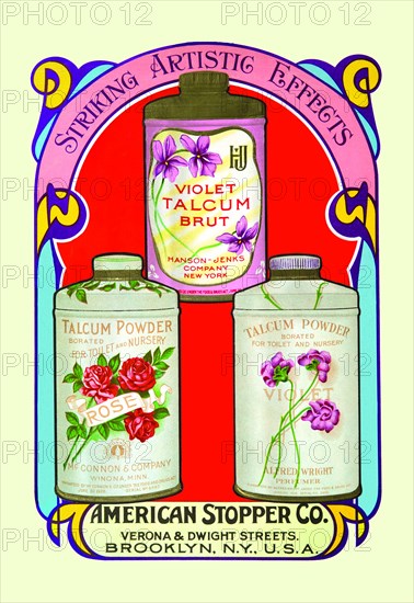 Rose and Violet Talcum Powders 1900