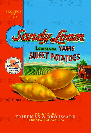 Sandy Loam Brand Yams 1930