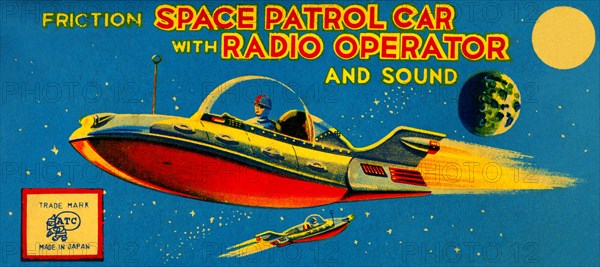 Space Patrol Car with Radio Operator 1950
