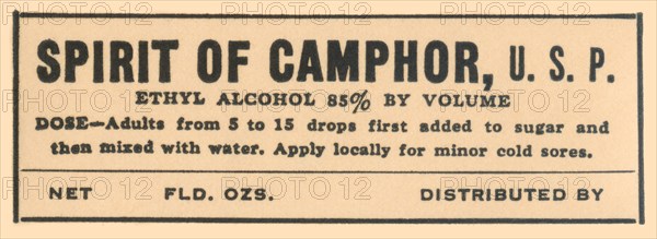 Spirit of Camphor 1920