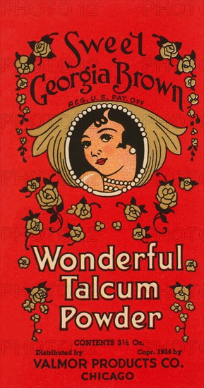 Sweet Georgia Brown Wonderful Talcum Powder 1934