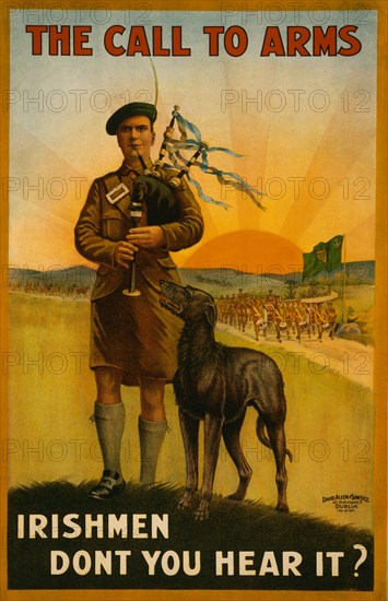 The call to arms. Irishmen don't you hear it?  1915