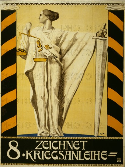 Zeichnet 8. Kriegsanleihe;  Subscribe to the 8th War Loan. 1918