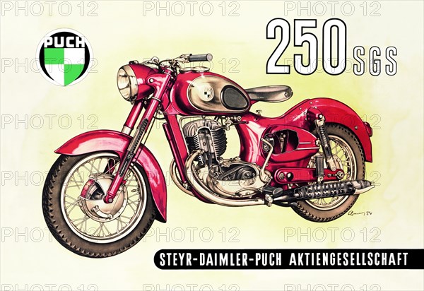 Puch 250 SGS with Cutaway View