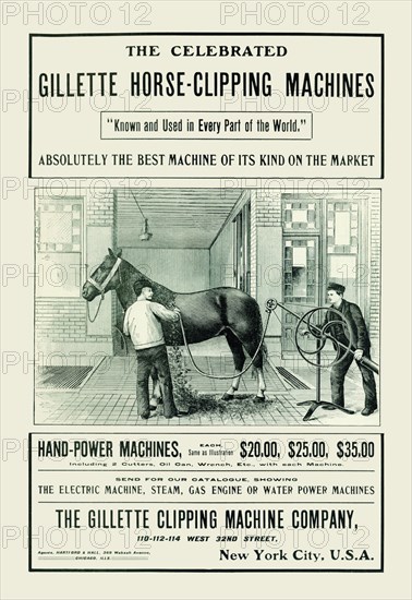 Celebrated Gillette Horse-Clipping Machines