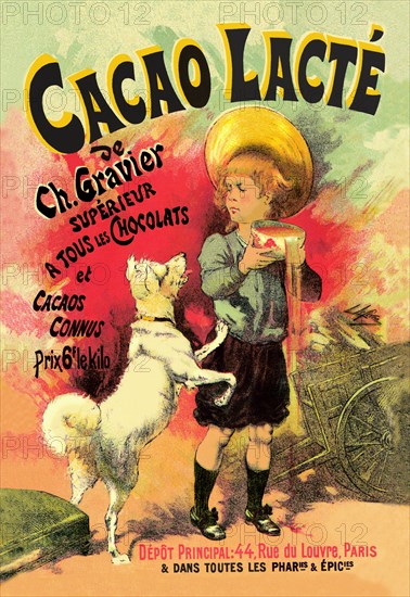 Cacao Lacte de Ch. Gravier Superieur 1893