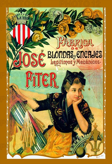 Jose Fiter: fabricas blondas y encajes legitimos y mecanicos 1900