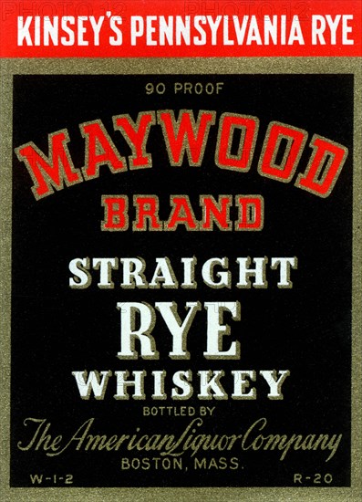 Maywood Brand Straight Rye Whiskey