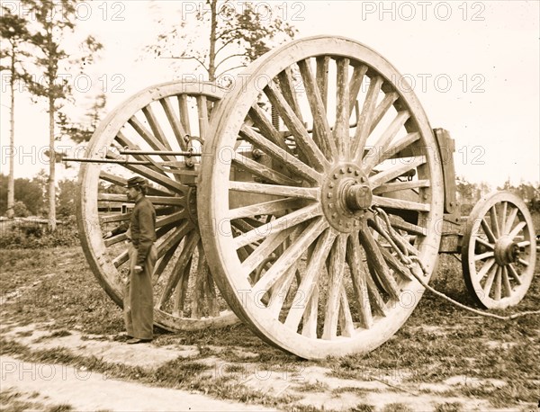 Drewry's Bluff, Virginia (vicinity). Sling cart used in removing the captured artillery 1863