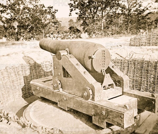 Dutch Gap Canal, James River, Virginia. Confederate battery 1865