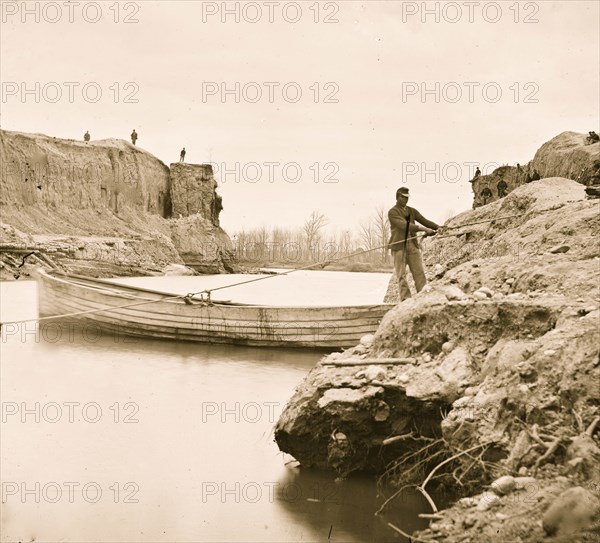 Dutch Gap, Virginia. View of completed canal 1865