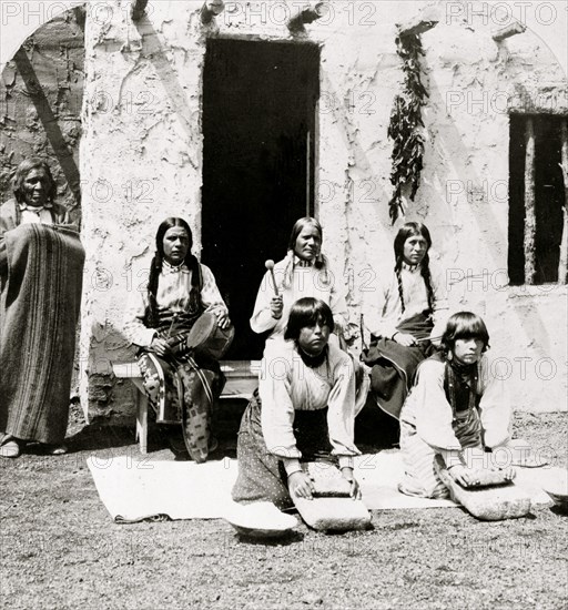 Moki corn festival, Indian camp, World's Fair, St. Louis, 1904 1904