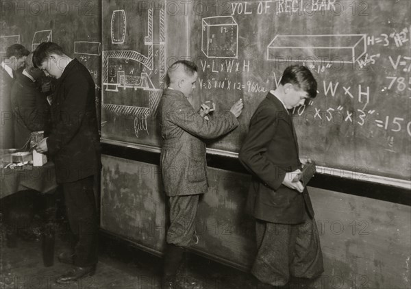 Vocational Printing. Math. class. 1916