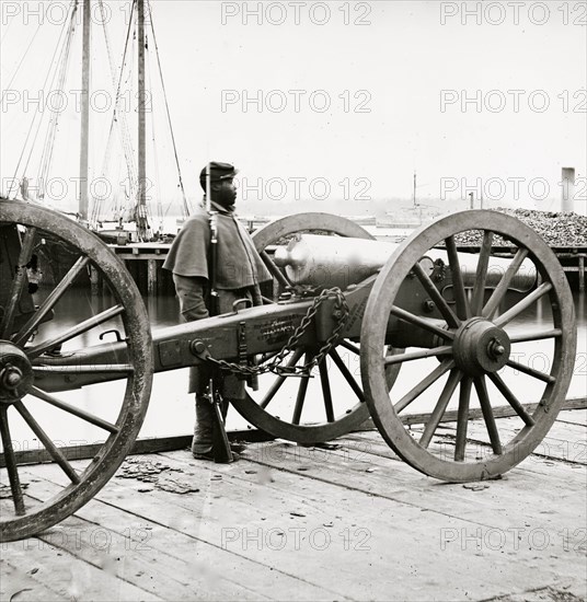 12 Pound Napoleon Guarded By African American Soldier 1863